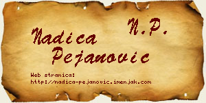 Nadica Pejanović vizit kartica